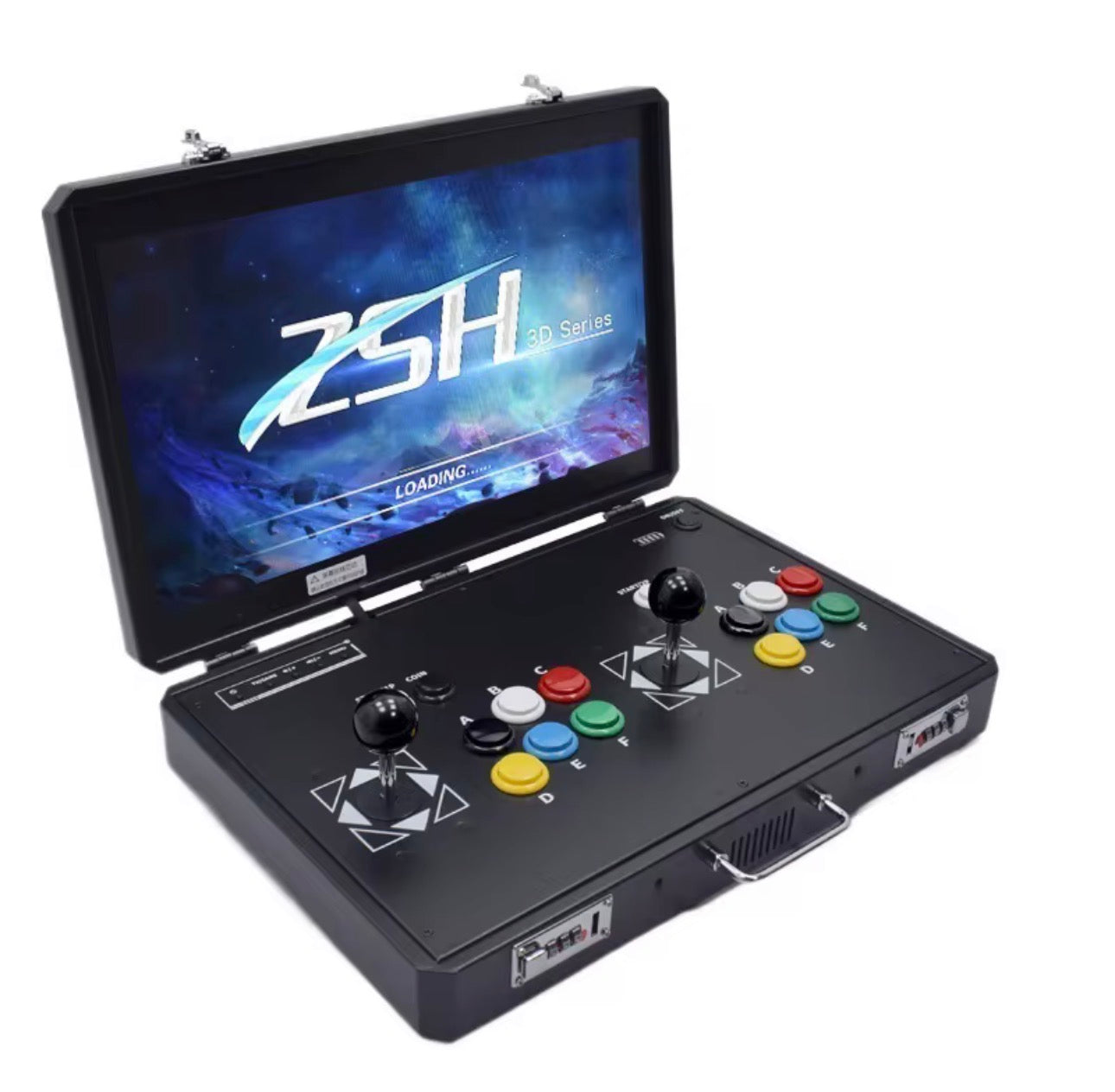 CherryQuest 20 Inch Black Foldable Portable Dual Player Arcade Machine with 20,000 Preloaded Games - Includes battery