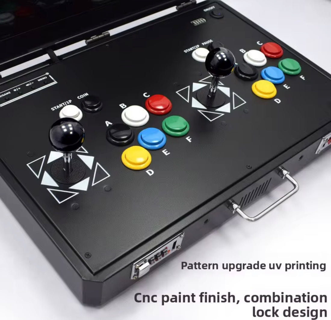 CherryQuest 20-inch black foldable arcade machine two-player joystick and button controls