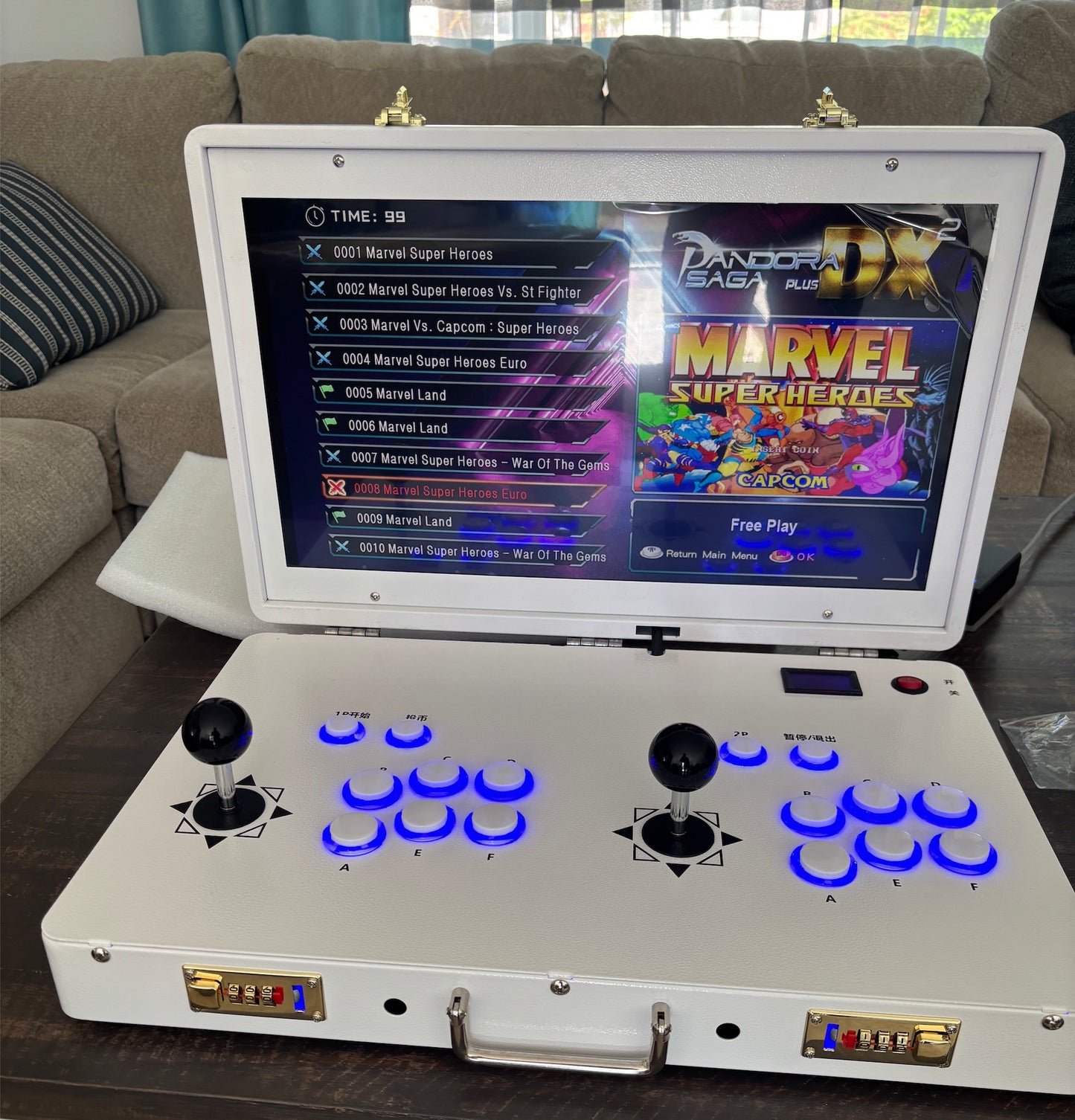 CherryQuest 20 Inch Foldable Portable Dual Player Arcade Machine with 20,000 Preloaded Games - Includes battery