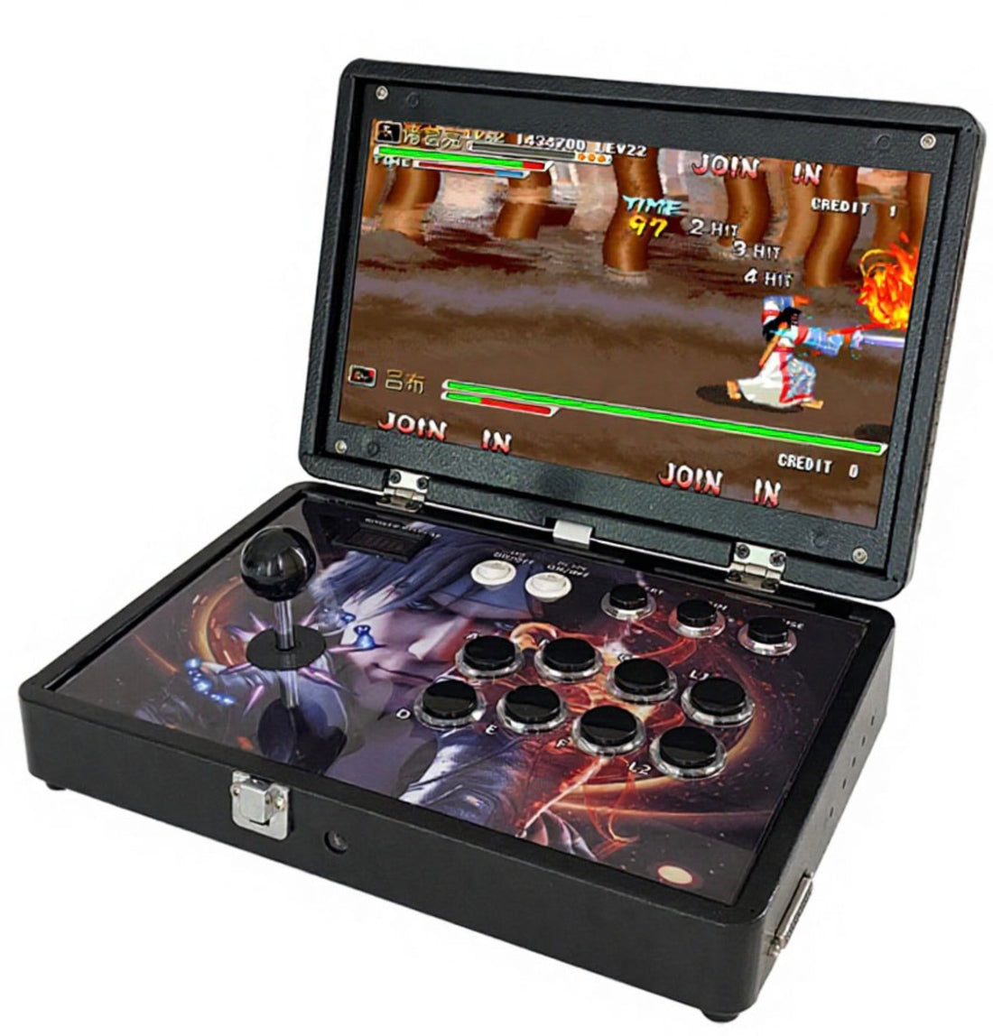 CherryQuest 14-inch foldable two-player arcade machine with fighting game on screen