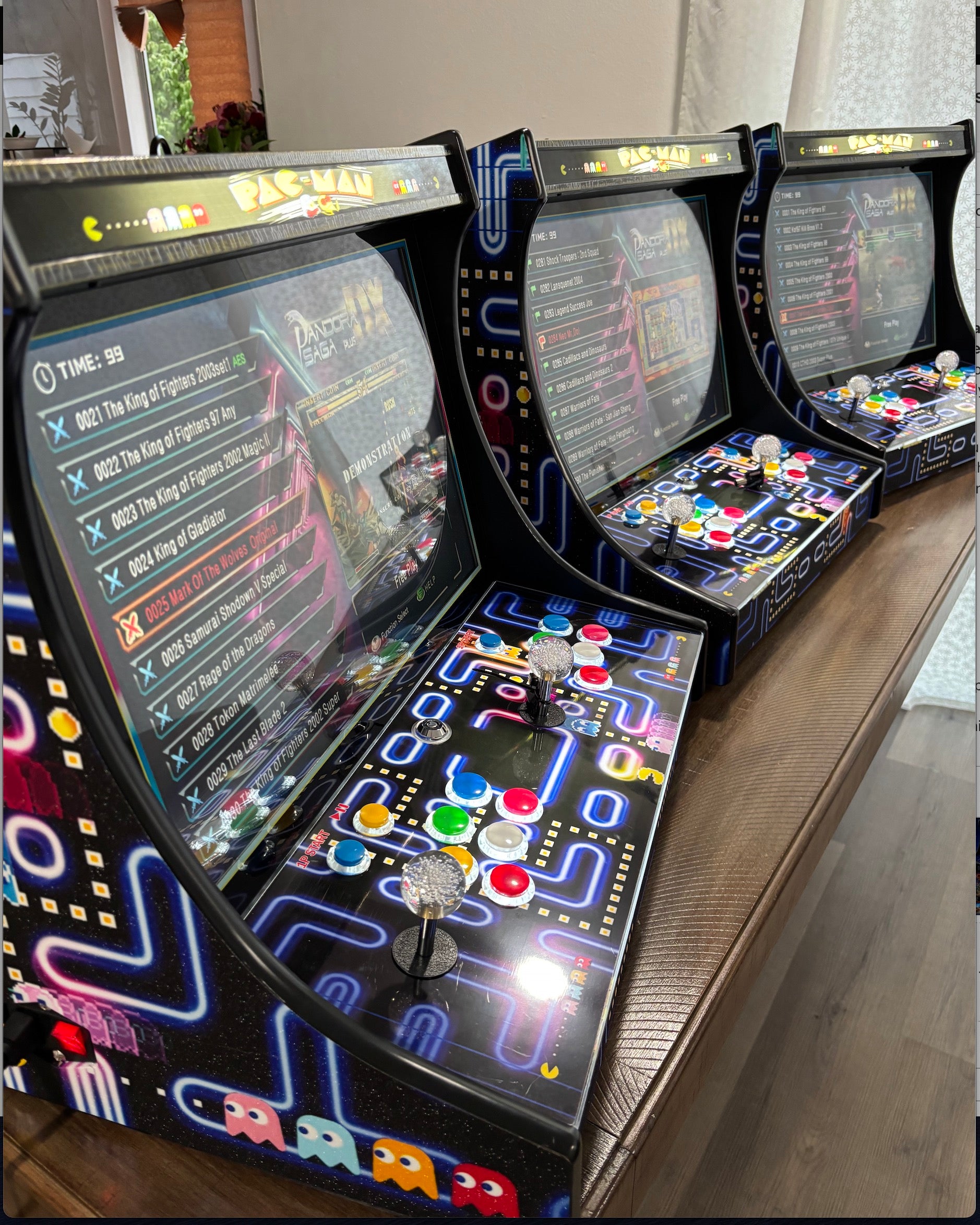 CherryQuest 22-inch tabletop arcade machines showing dual joysticks and illuminated controls