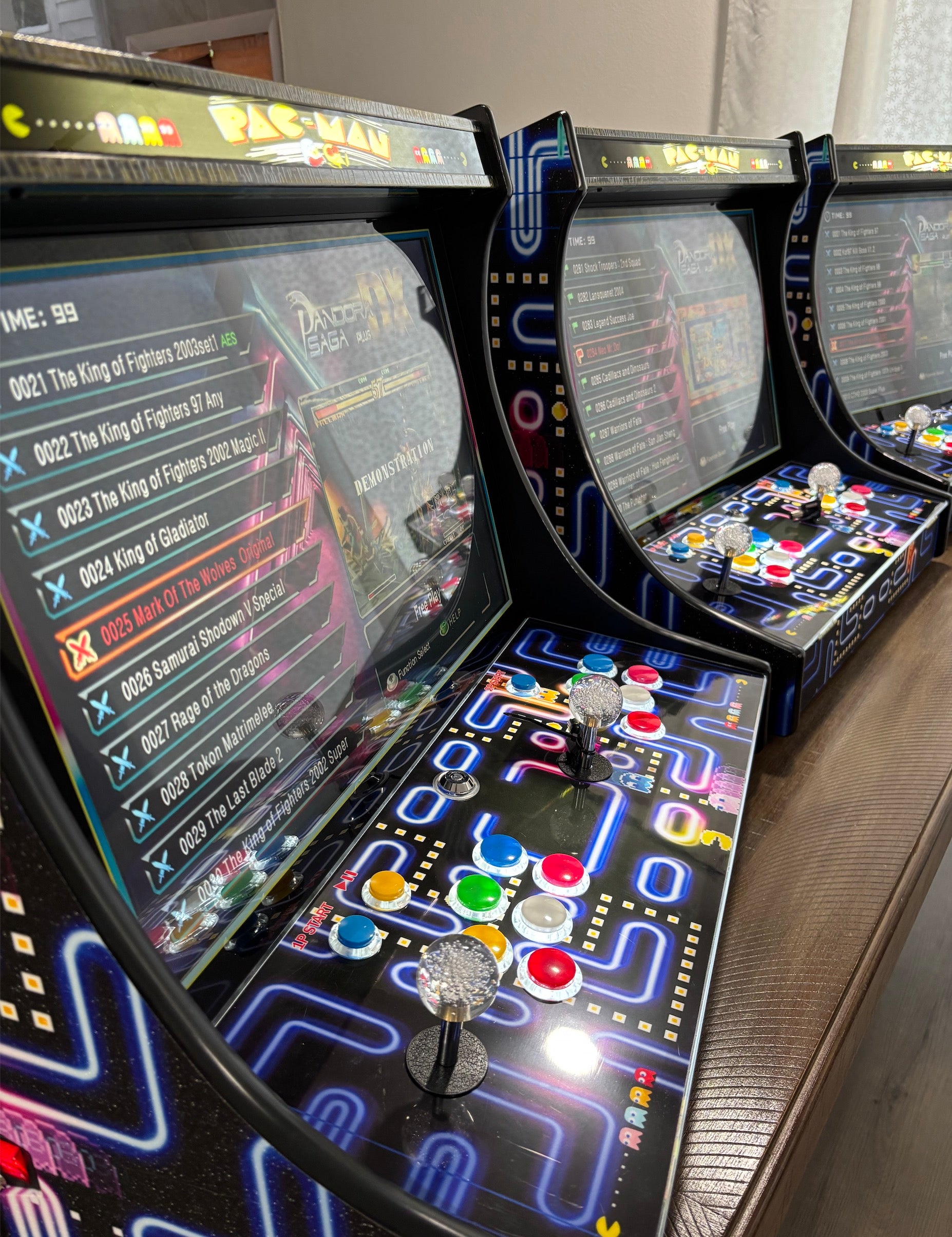 CherryQuest 22-inch tabletop arcade machine control panel and side artwork, angled view